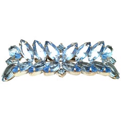 20th Century Silver & Austrian Crystal Abstract Butterfly Brooch