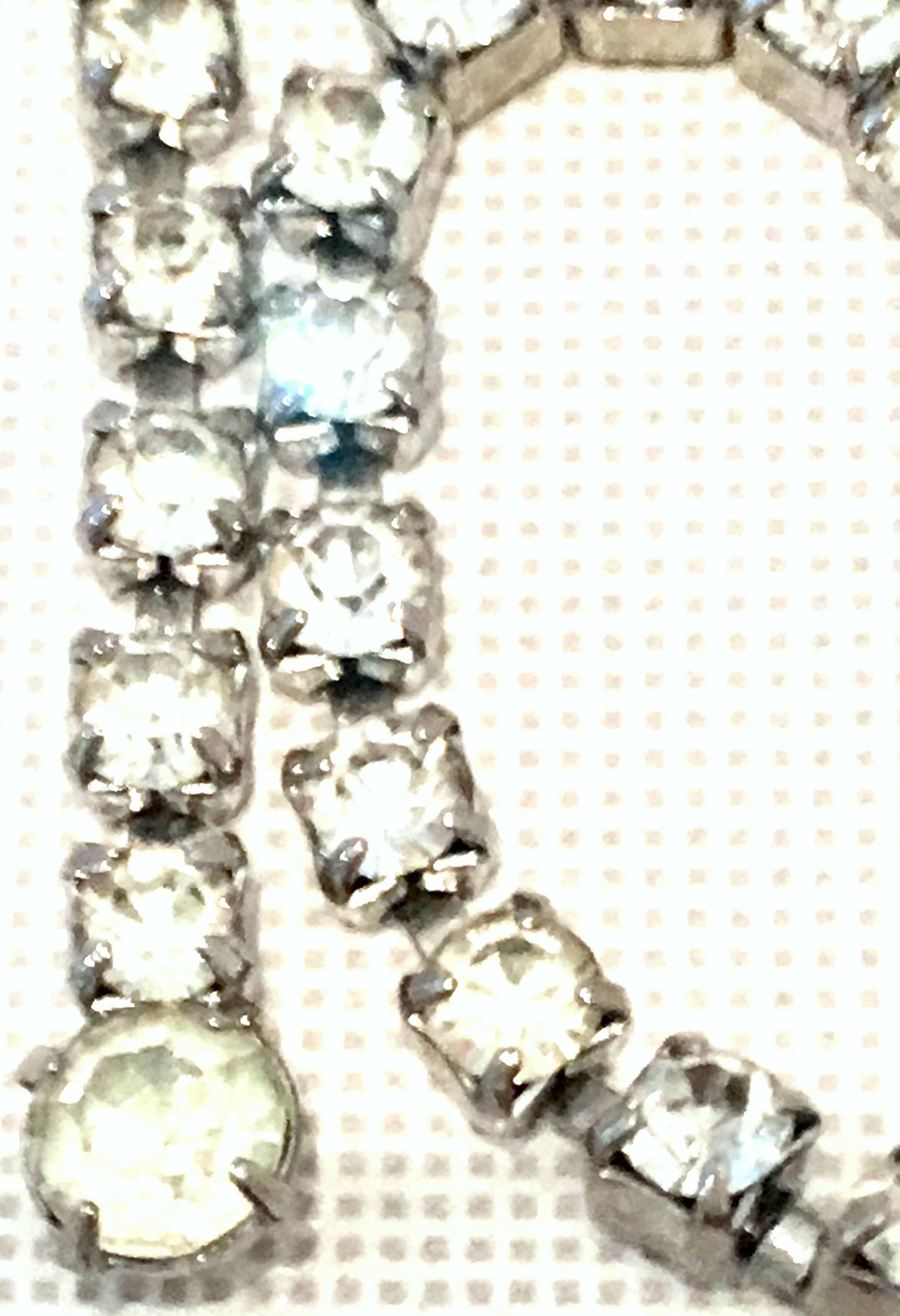 20th Century Silver & Austrian Crystal Choker Necklace By, Weiss For Sale 3