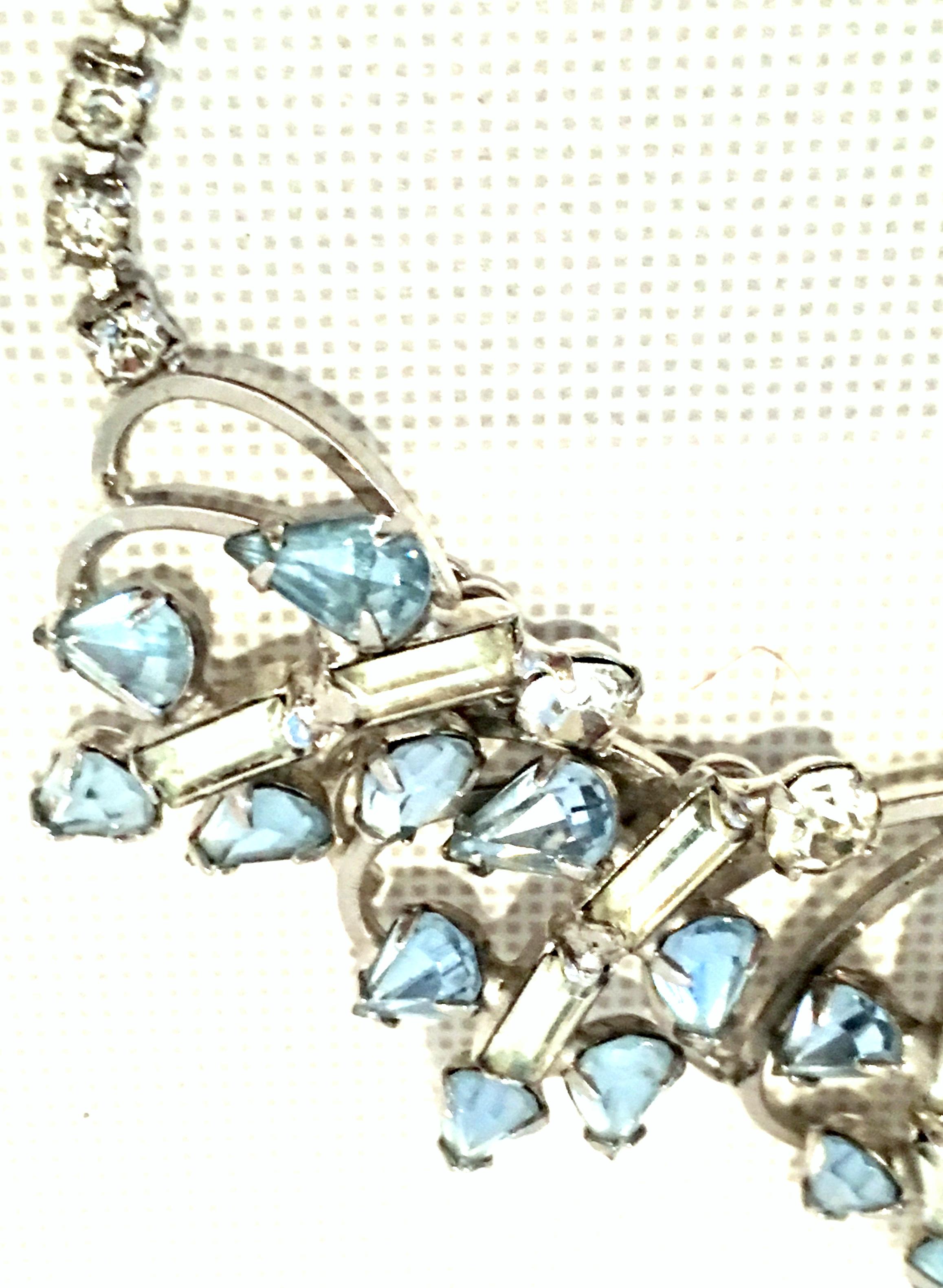 20th Century Silver & Austrian Crystal Dimensional Choker Necklace By, Duane For Sale 4