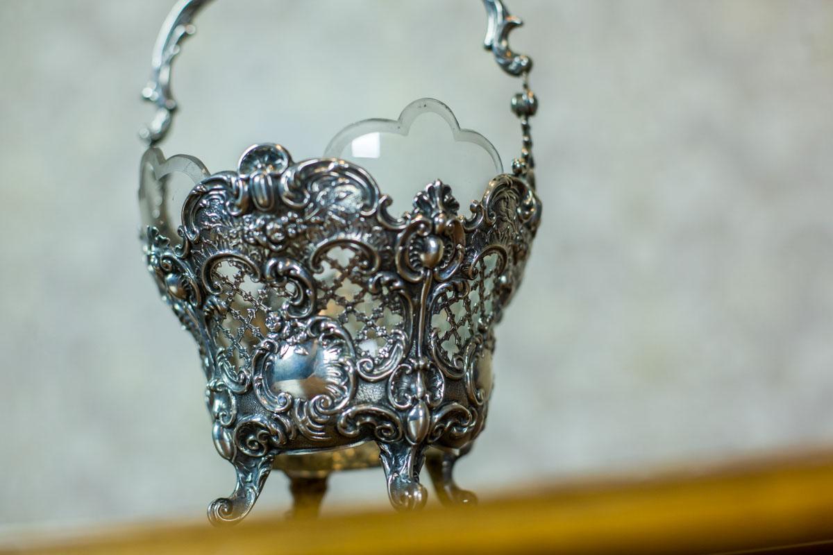 20th Century Silver Basket For Sale 1