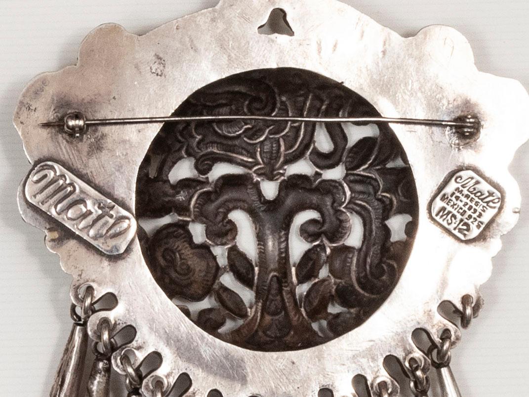 20th Century Silver Brooch by Matilde Poulat of MATL, Mexico In Good Condition For Sale In Point Richmond, CA