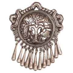 Vintage 20th Century Silver Brooch by Matilde Poulat of MATL, Mexico