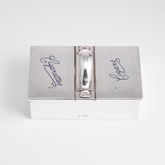 A Sterling Silver Cigar and Cigarette Box by Mappin & Webb Date London 1905