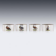 Silber & Emaille, 20. Jahrhundert, Serviettenringe, Chester um 1928