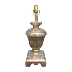 20th Century Silver Gilt Urn Lamp