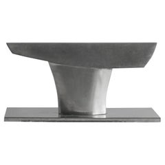 20th Century Silver Italian Metal Object D'Art, Vintage Aluminum Table Décor