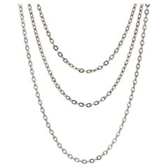 20th Century Silver Long Chain Necklace
