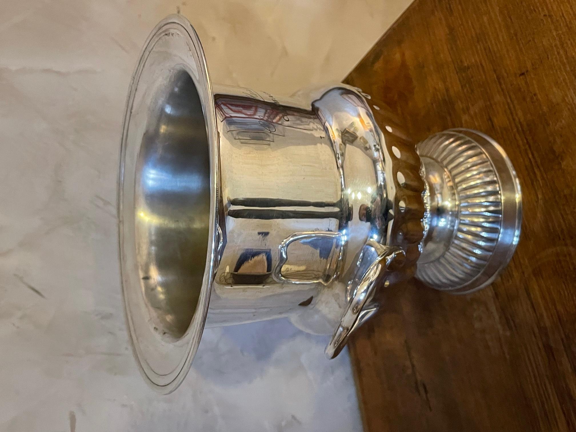 20th century Silver Plate Charles Heidsieck Champagne Bucket, 1950s For Sale 9