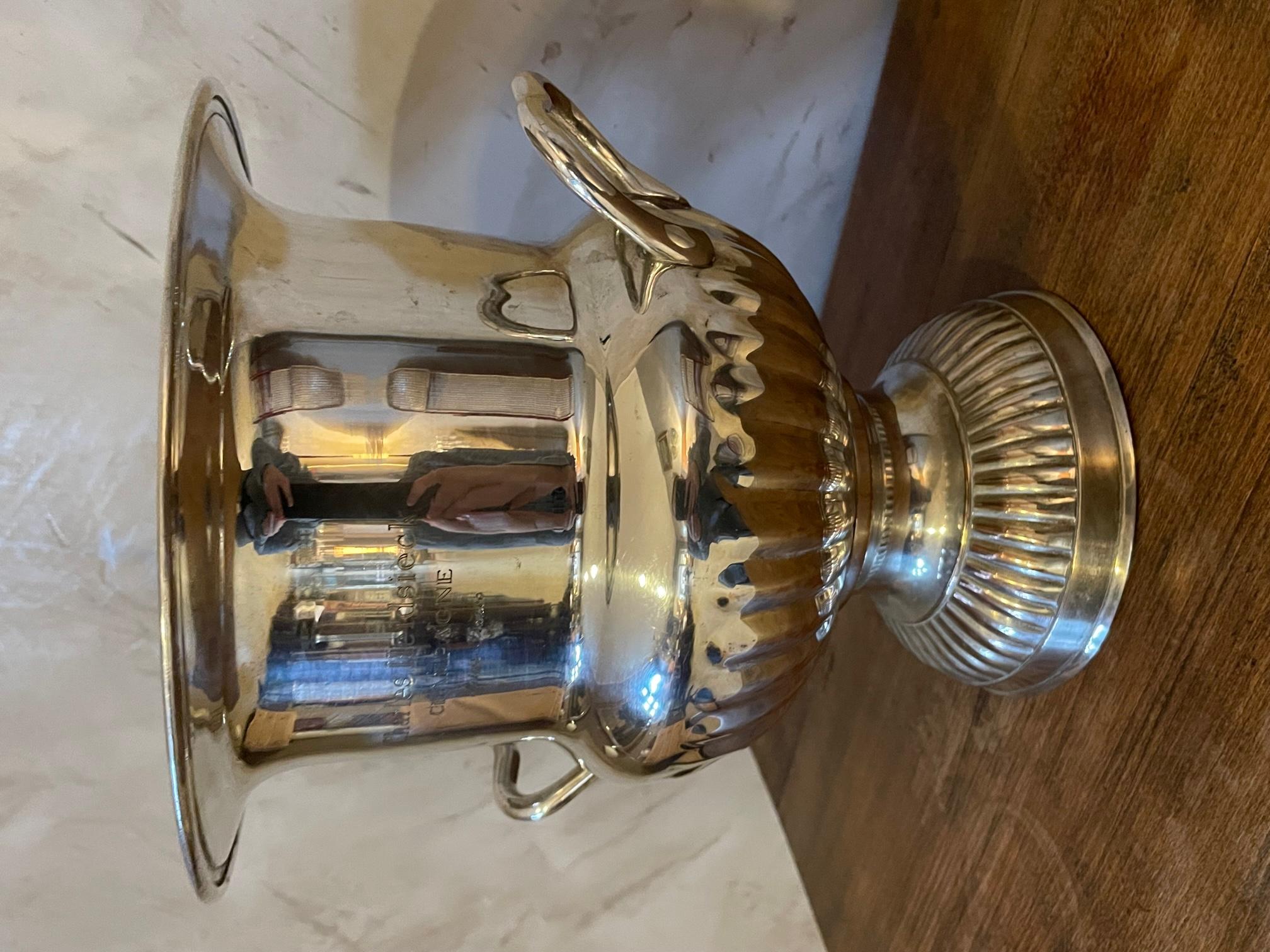 20th century Silver Plate Charles Heidsieck Champagne Bucket, 1950s For Sale 1