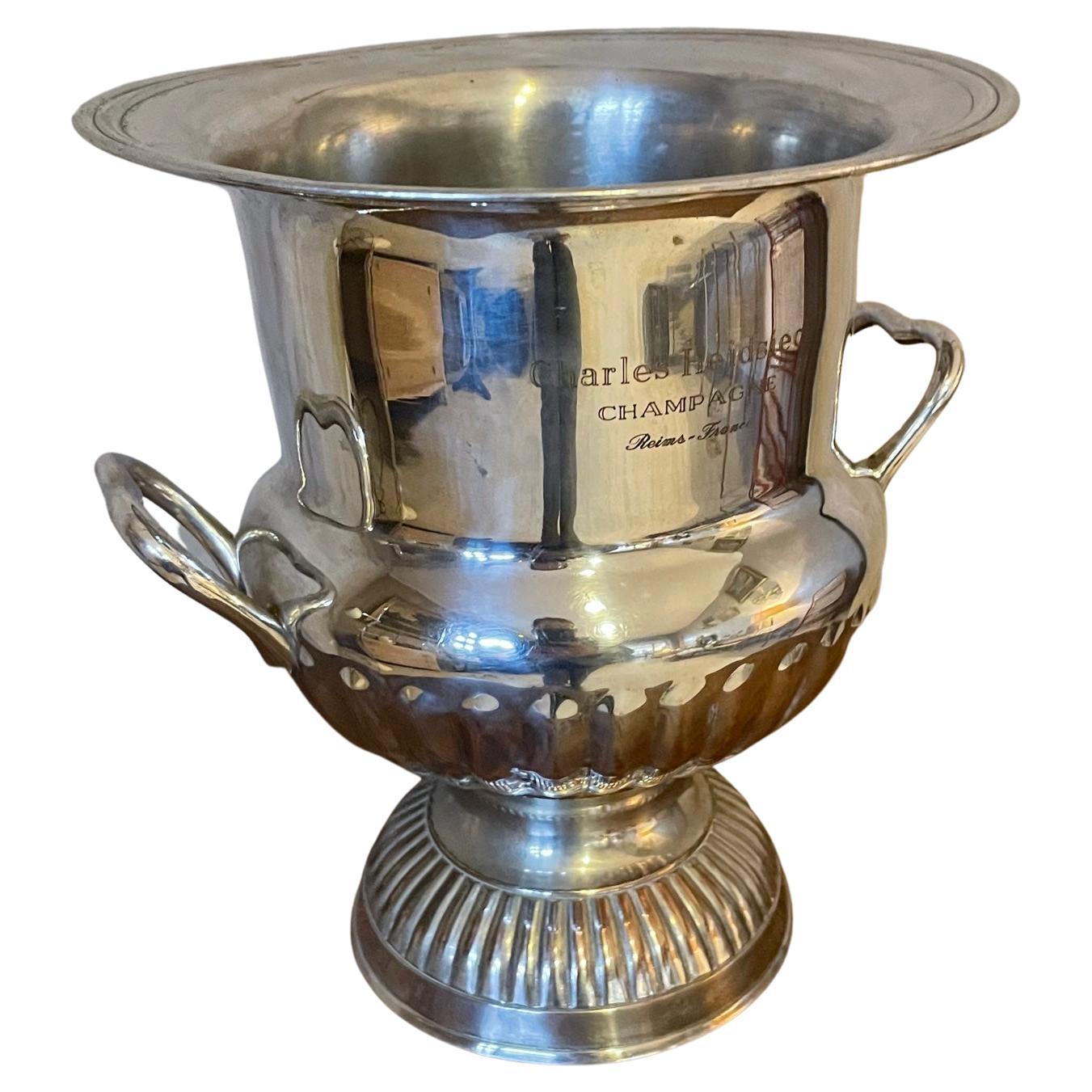 Gio Ponti Italian Silver Plated Champagne Buckets for Fratelli