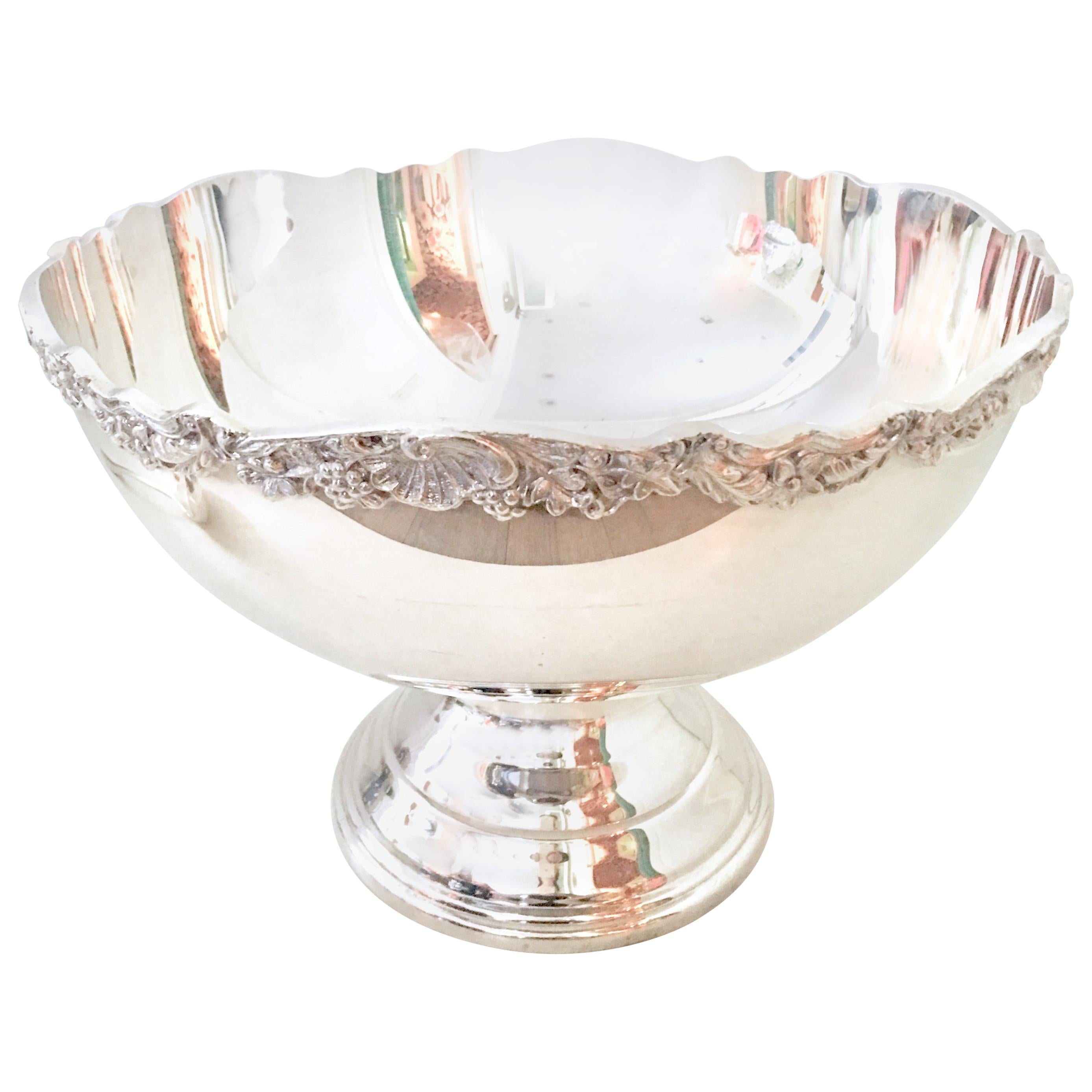 20th Century Silver Plate Footed Punch Bowl by, Towle