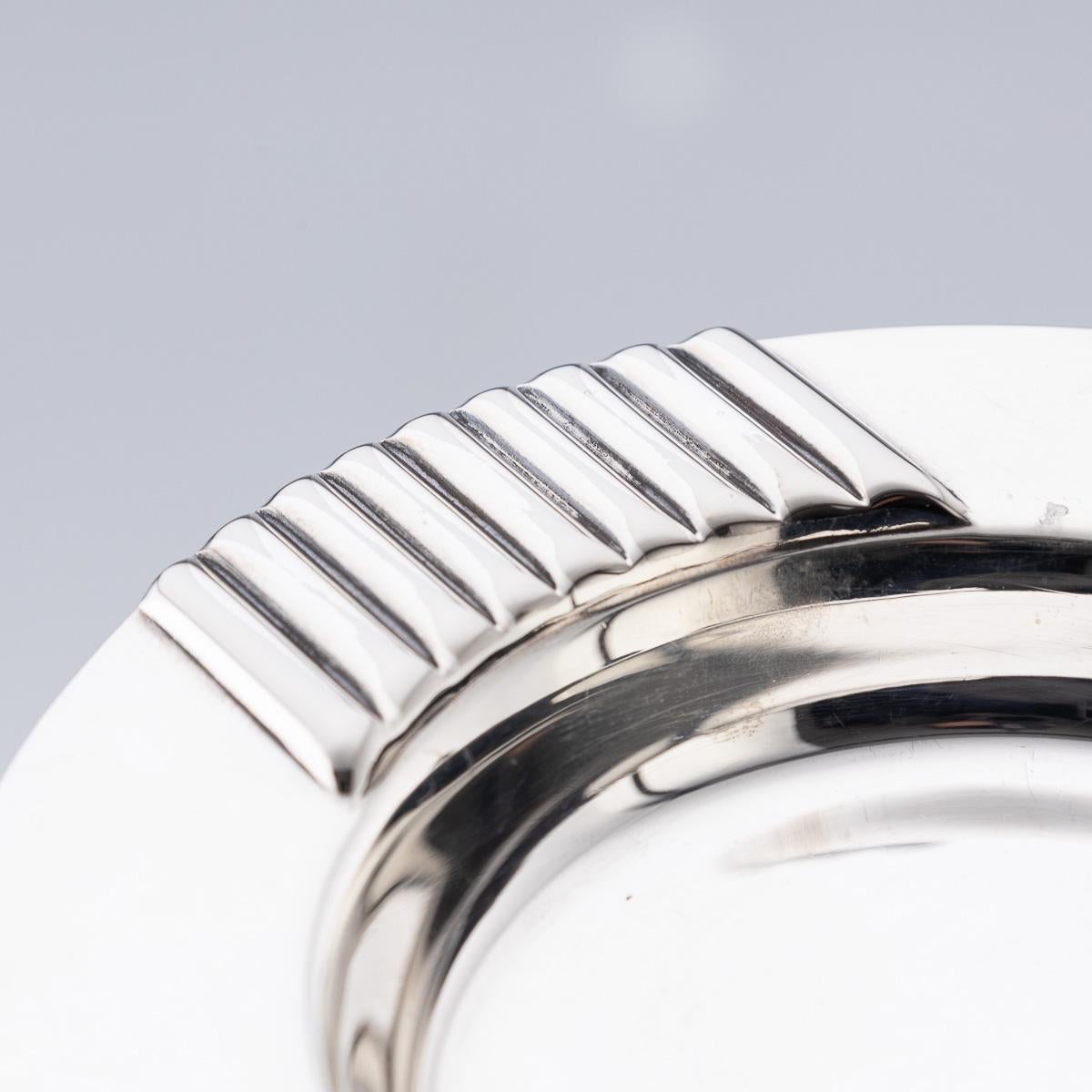 20th Century Silver Plate & Lapis Lazuli Ashtray By Cartier, Made In Spain For Sale 1