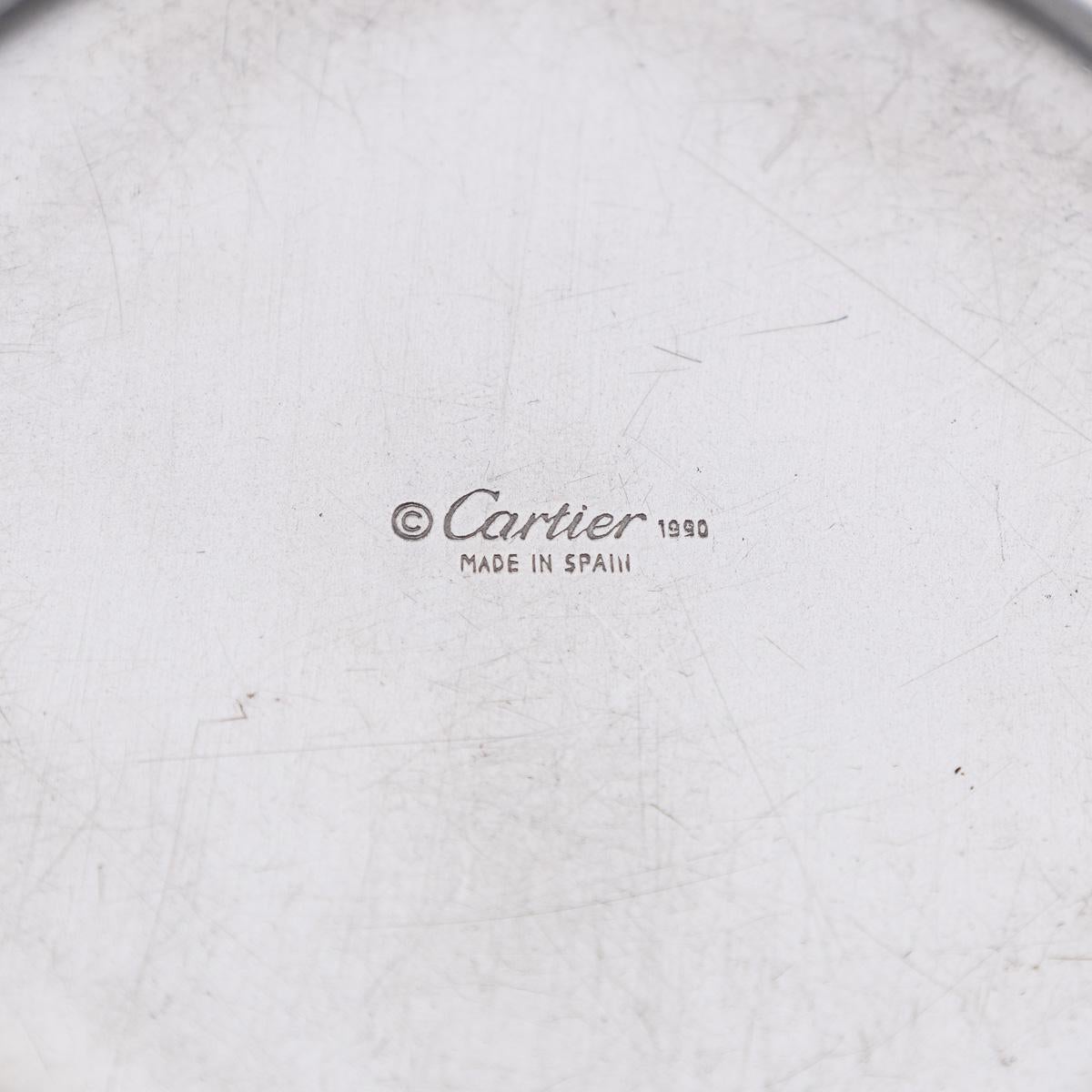 20th Century Silver Plate & Lapis Lazuli Ashtray By Cartier, Made In Spain For Sale 4