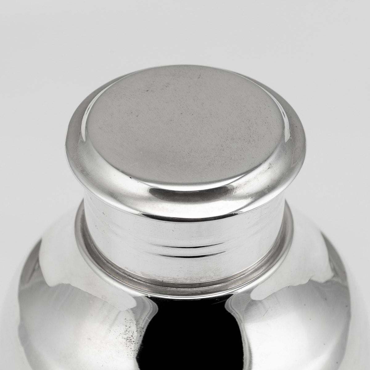Metal 20th Century Silver Plated Art Deco Cocktail Shaker By Christofle, France c.1950