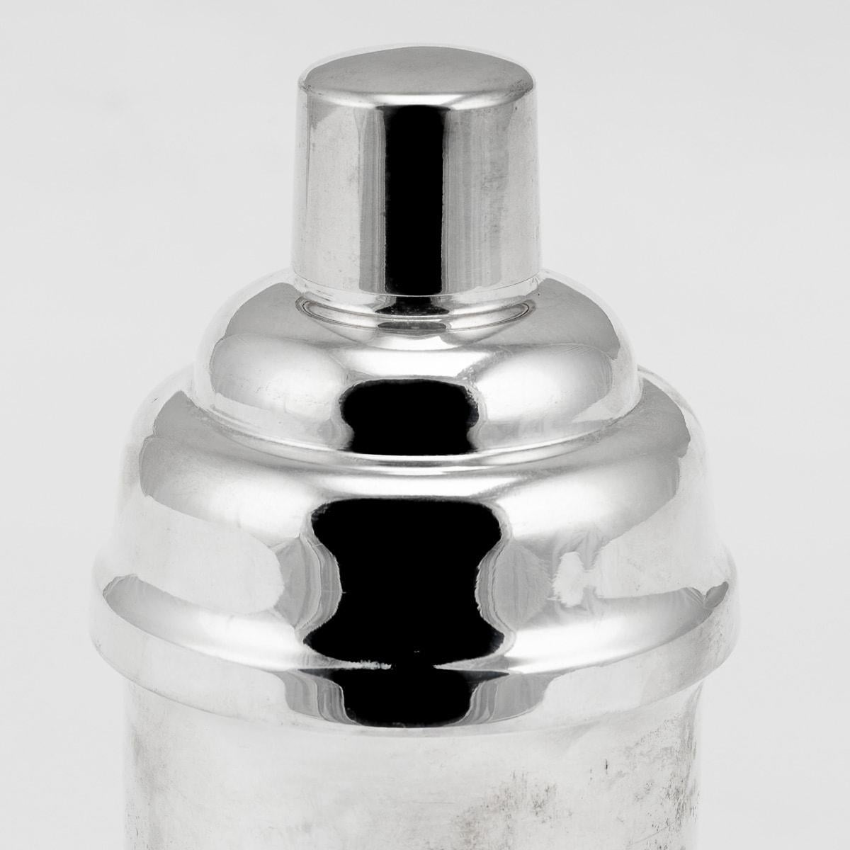 20th Century Silver Plated Art Deco Cocktail Shaker, France c.1950 For Sale 3