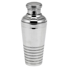 20th Century Silver Plated Art Deco Cocktail Shaker, France c.1950