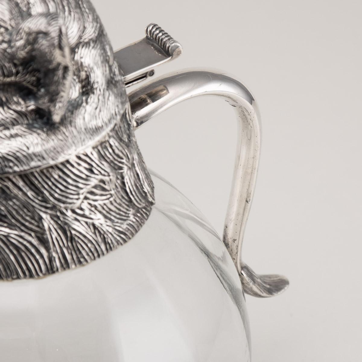 20th Century Silver Plated & Boar Head Shaped Jug & Cups, c.1960 2