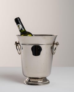 20th Century Silver-Plated Champagne Bucket, French Antique Serveware