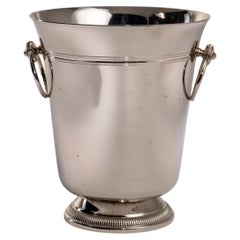 20th Century Silver-Plated Champagne Bucket, French Antique Serveware