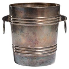 20th Century Silver-Plated Champagne Bucket, French Antique Serveware