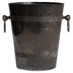 20th Century Silver-Plated Champagne Bucket, French Antique Serveware