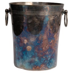 20th Century Silver-Plated Champagne Bucket, French Antique Serveware