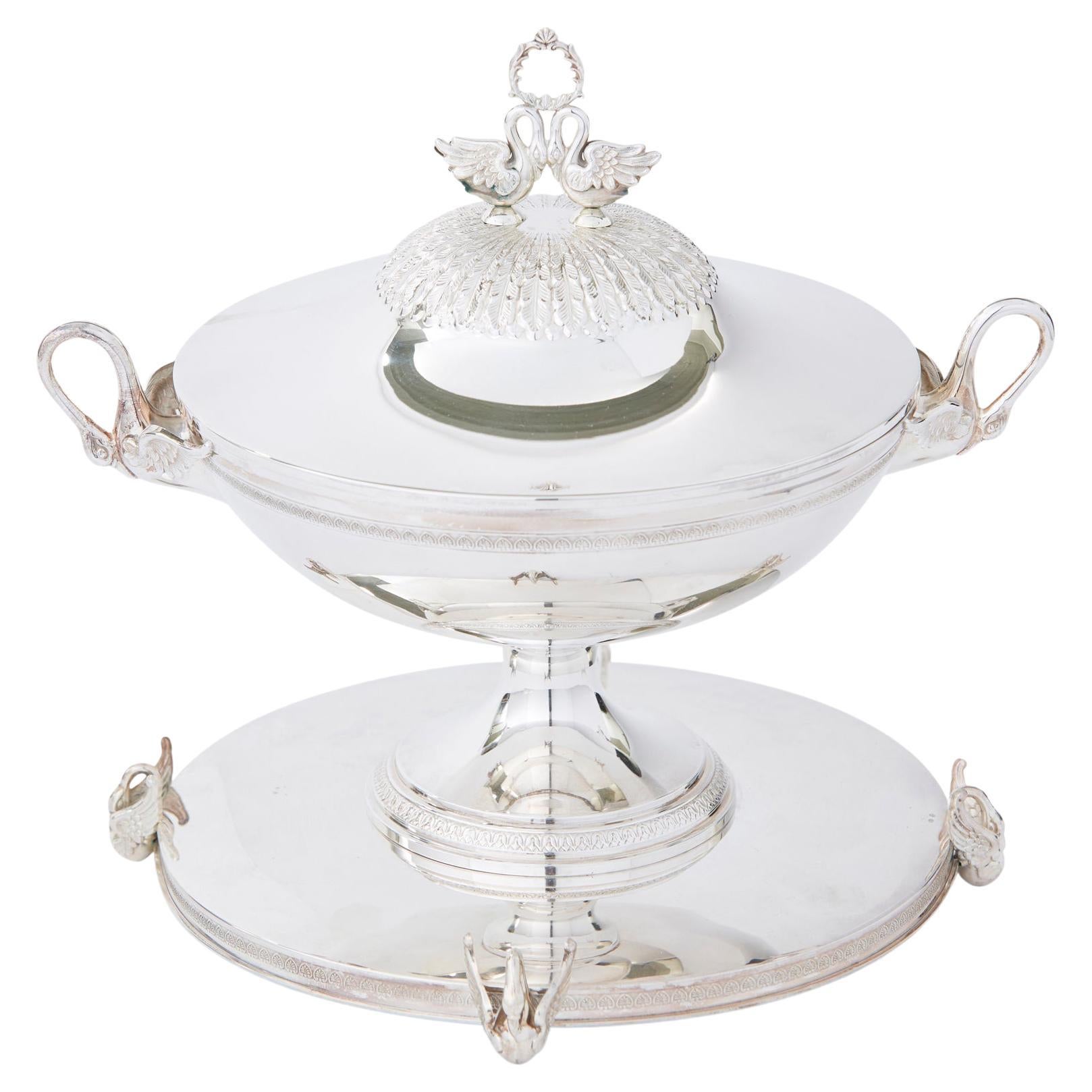 20th Century Silver Plated Covered Tureen