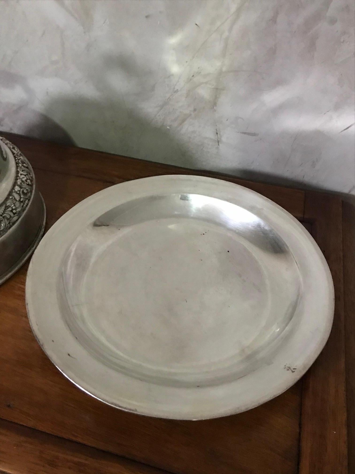 20th Century Silver Plated Domed Dish Covered Plate, 1920s 3