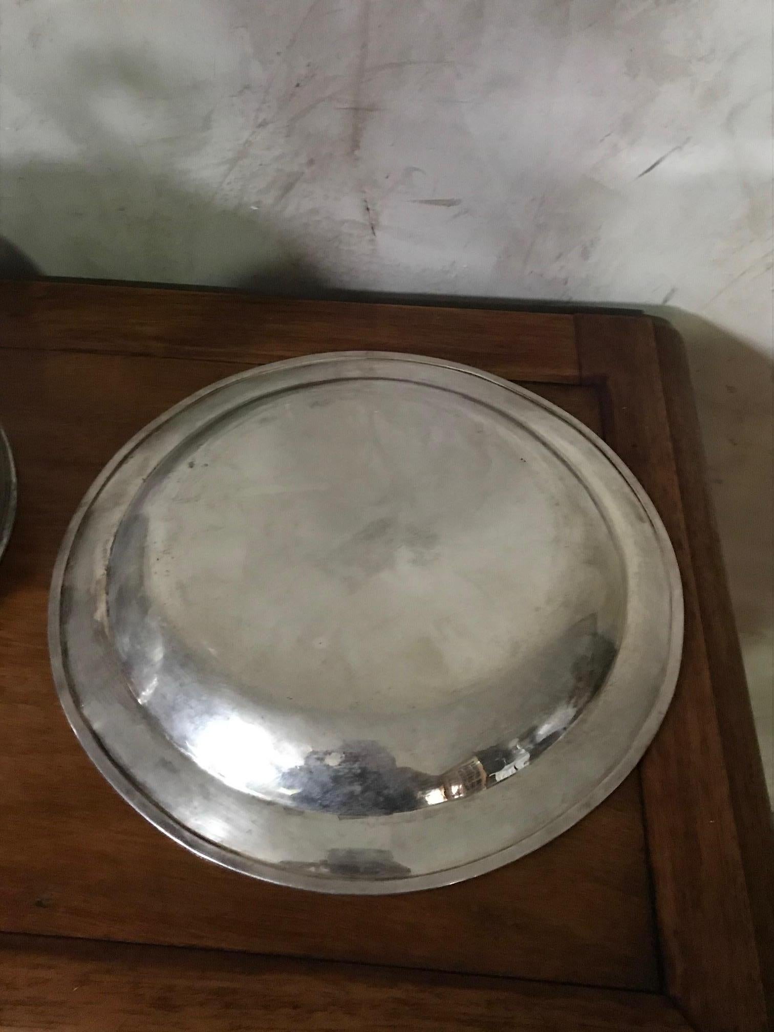 20th Century Silver Plated Domed Dish Covered Plate, 1920s 4