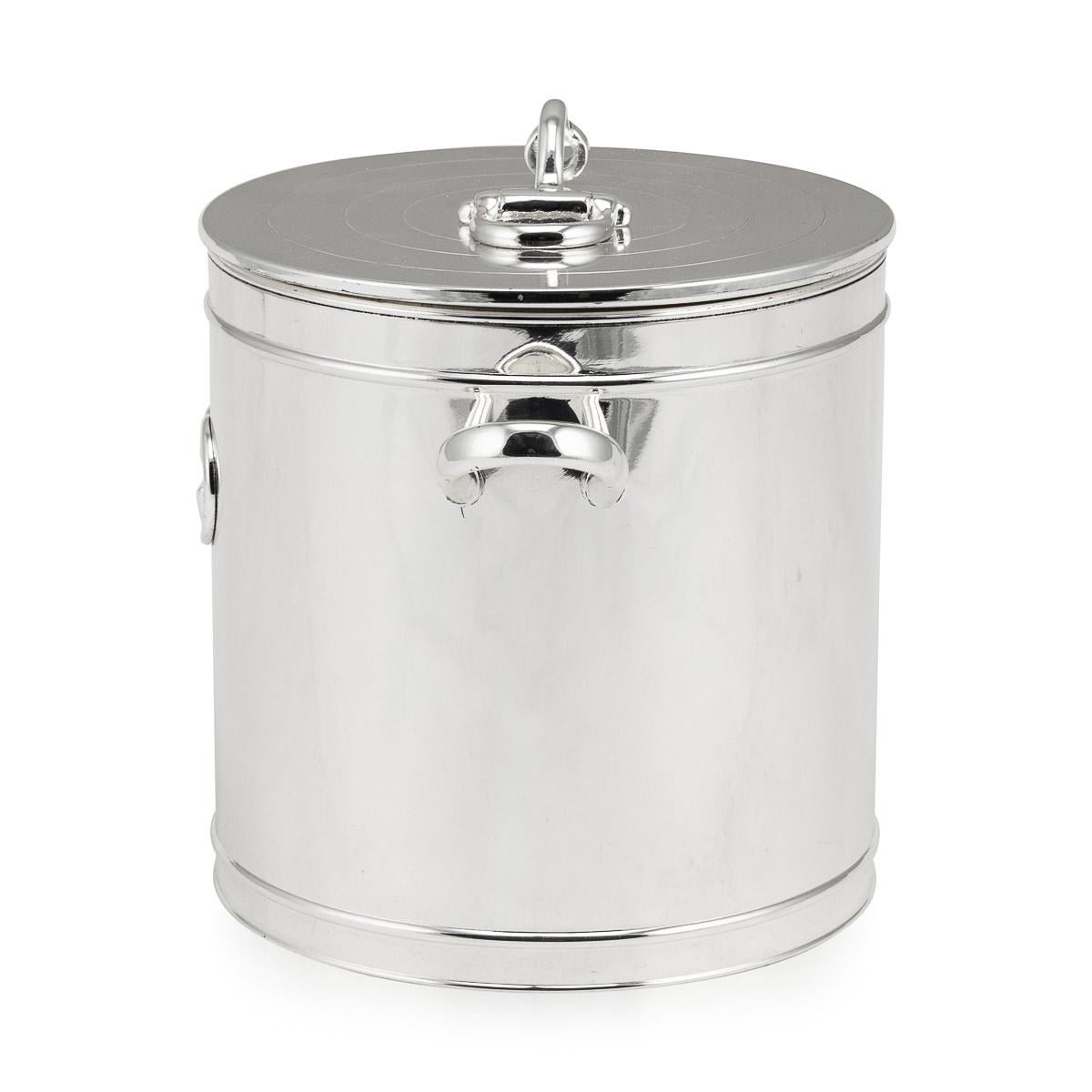 20th Century Silver Plated Gucci Ice Bucket, Italy c.1980 In Good Condition In Royal Tunbridge Wells, Kent
