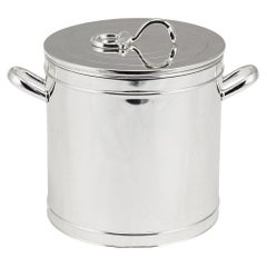 Vintage 20th Century Silver Plated Gucci Ice Bucket, Italy c.1980