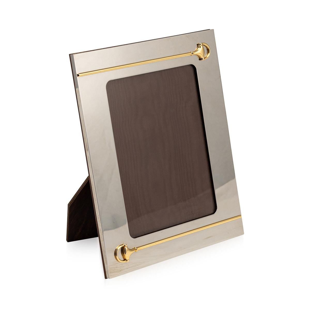 Modern 20th Century Silver Plated Gucci Photograph Frame, Italy c.1980 For Sale