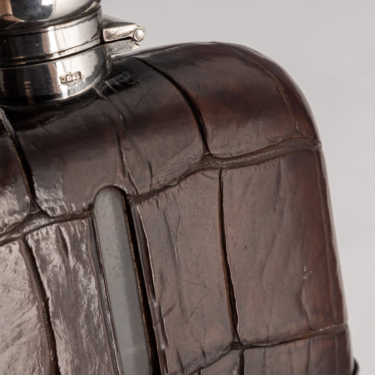 20th Century Silver Plated & Leather Hip Flask, James Dixon & Sons, c.1900 For Sale 7