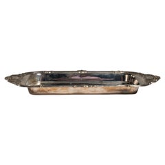 20th Century Silver-Plated Serving Tray, French Design, Antique Style