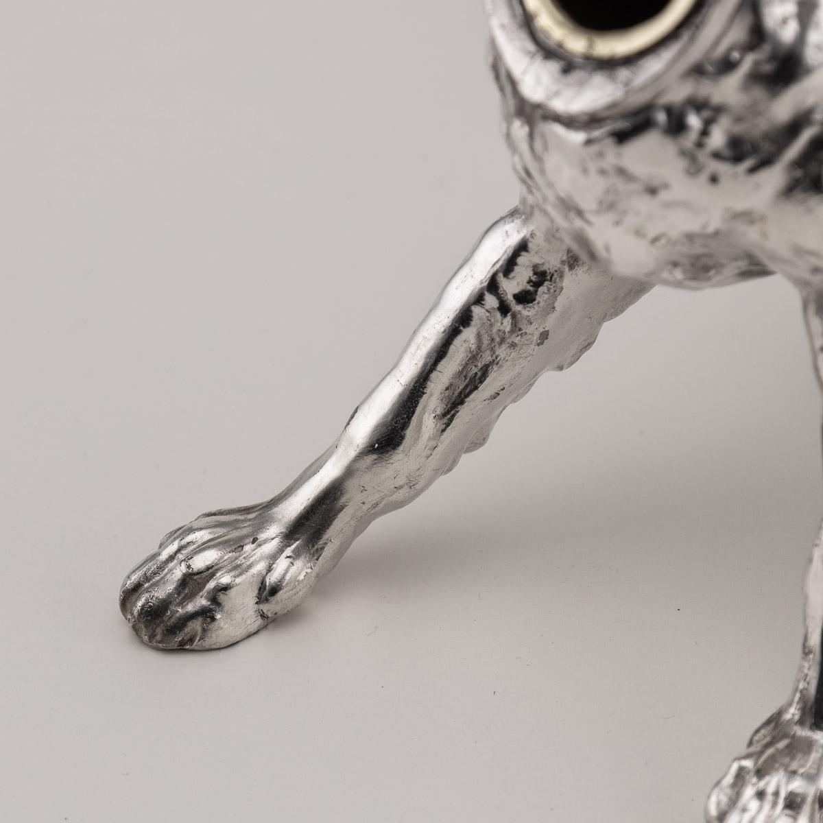 20th Century Silver Plated Statue of a Retriever Dog, C.1920 For Sale 4