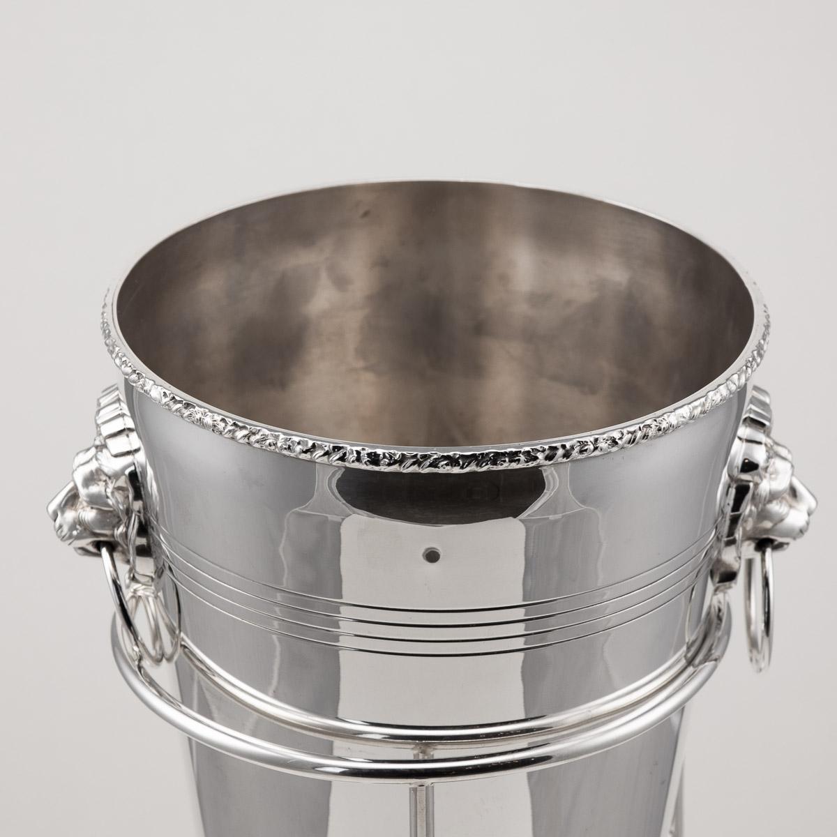 20th Century Silver Plated Wine Cooler & Stand, Mappin & Webb, c.1930 1