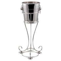 20th Century Silver Plated Wine Cooler & Stand, Mappin & Webb, c.1930