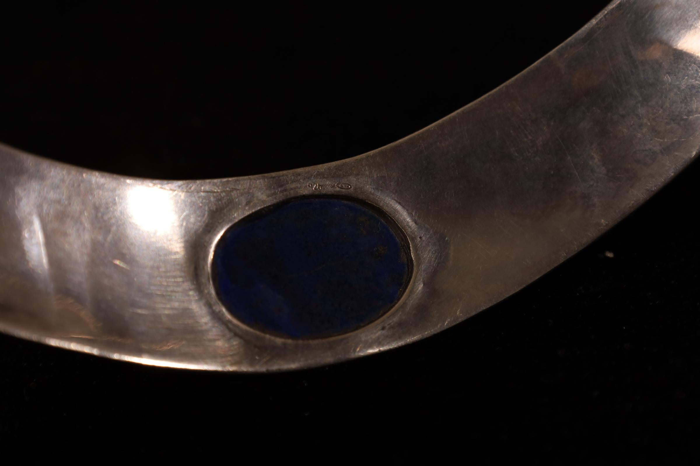 Poker d'argento del XX secolo con Lapislazzuli - Realizzato a mano in vendita 10