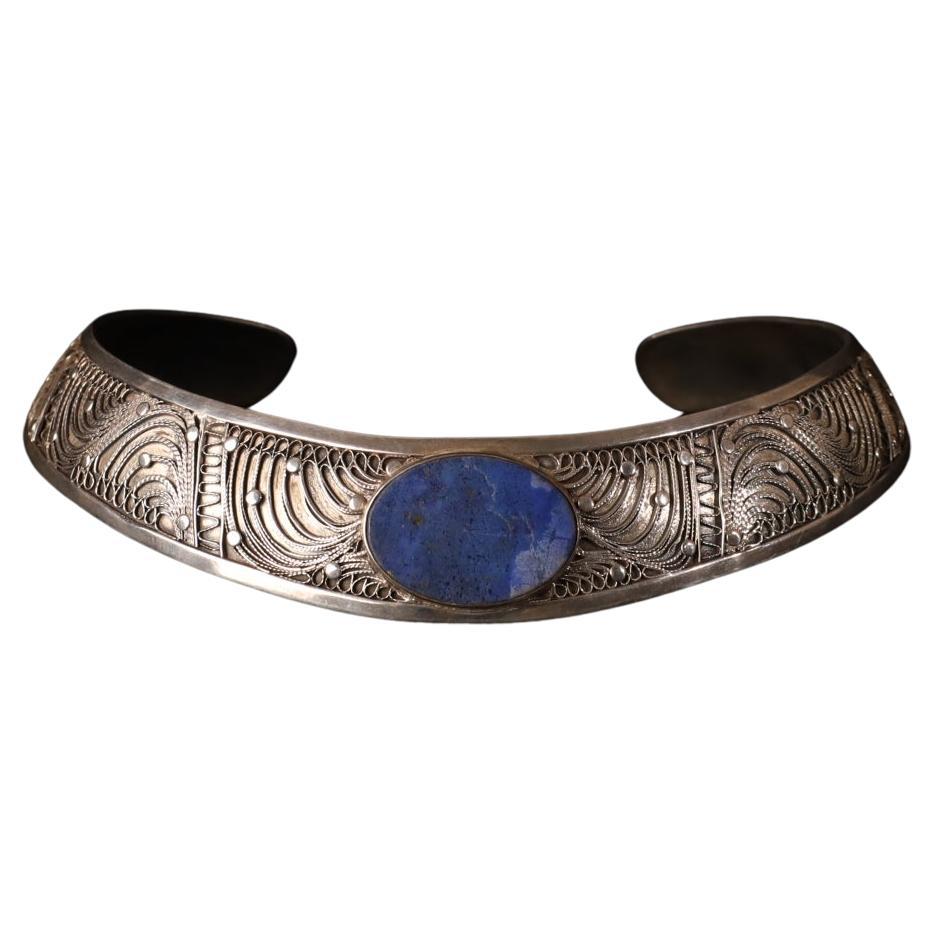 Poker d
argento del XX secolo con Lapislazzuli - Realizzato a mano in vendita