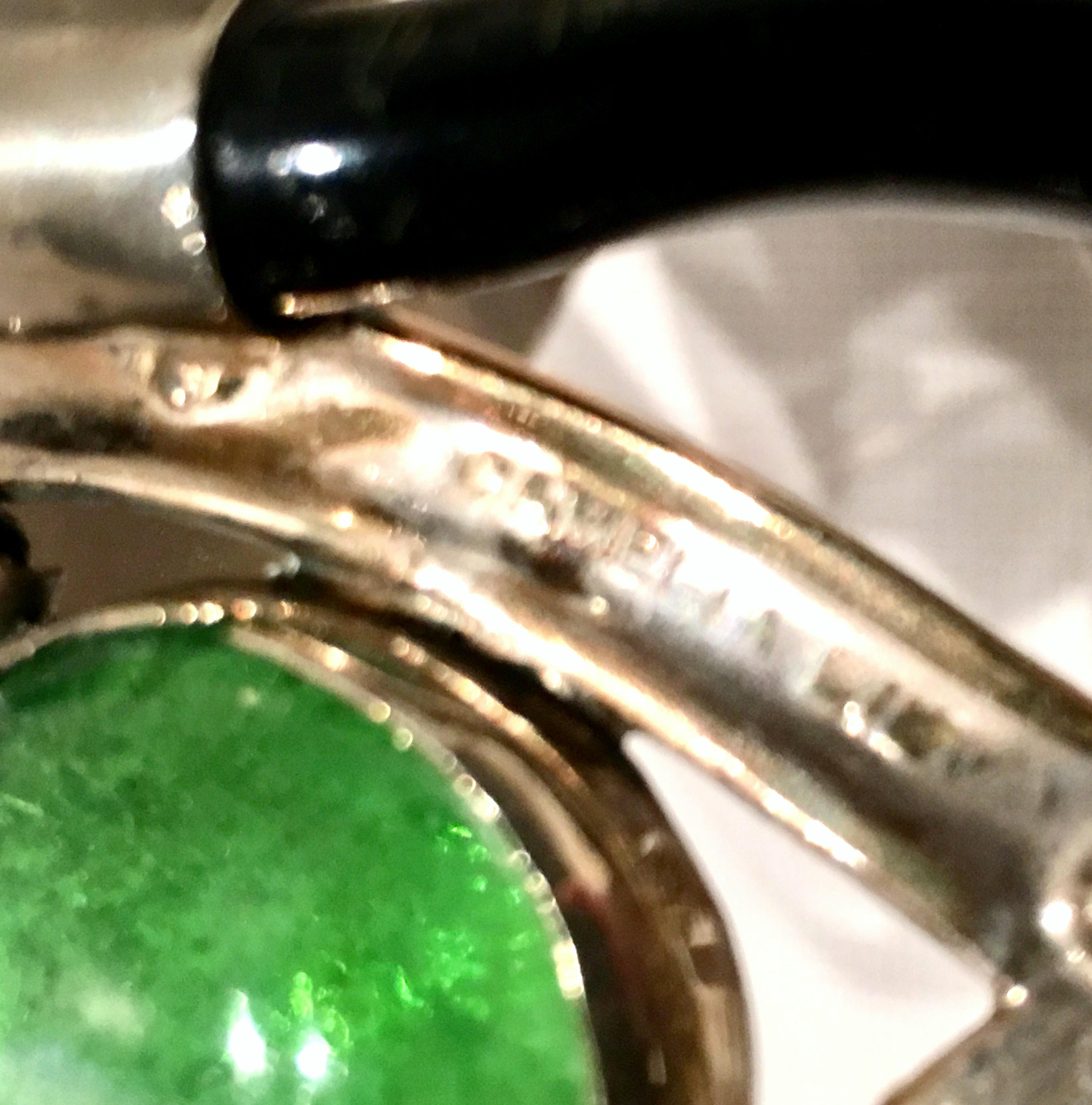 20th Century Silver Spoon Glass & Faux Coral Studio Cuff Bracelet 6