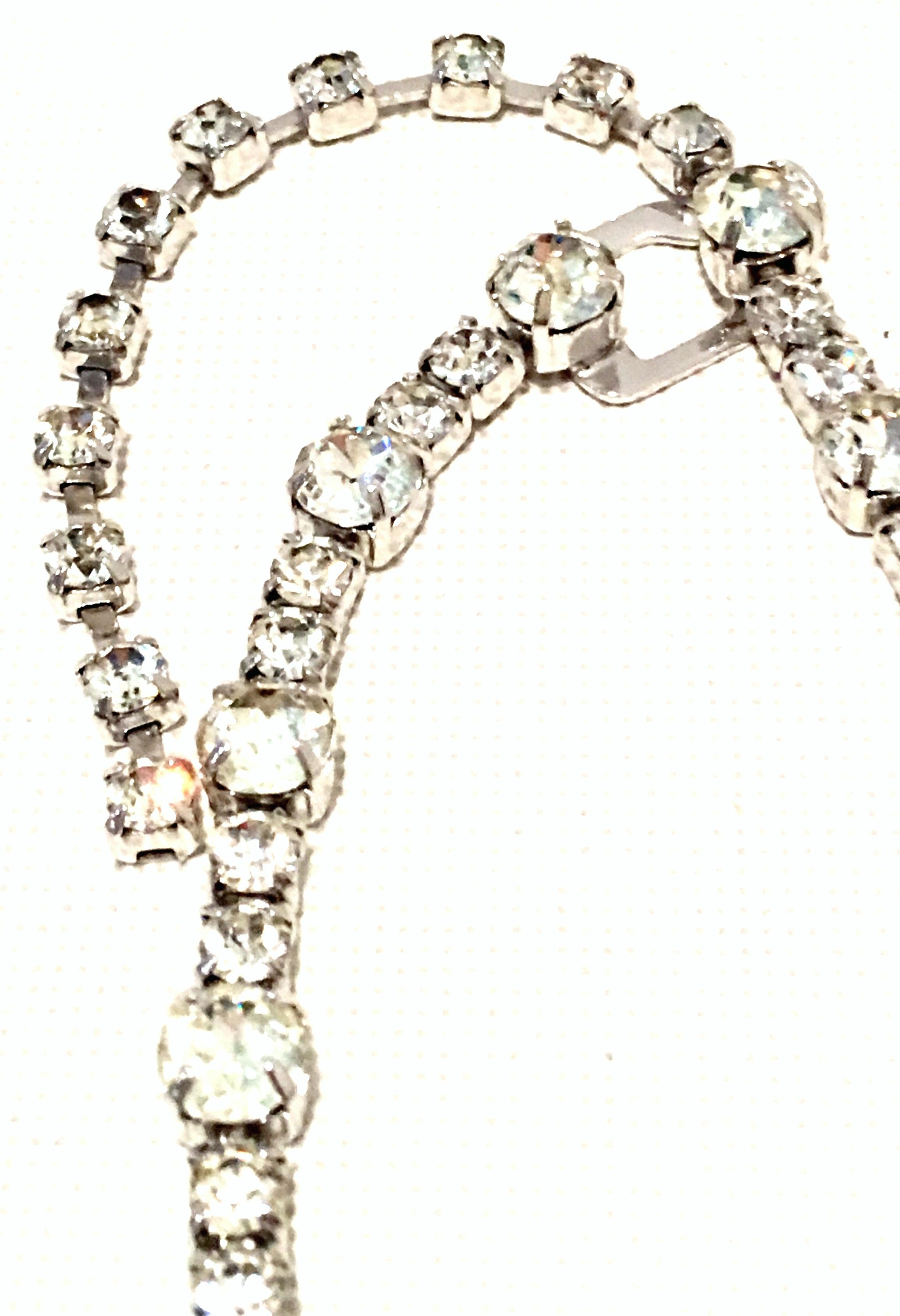 20th Century Silver & Swarovski Crystal Choker Style Necklace By, Eisenberg 4