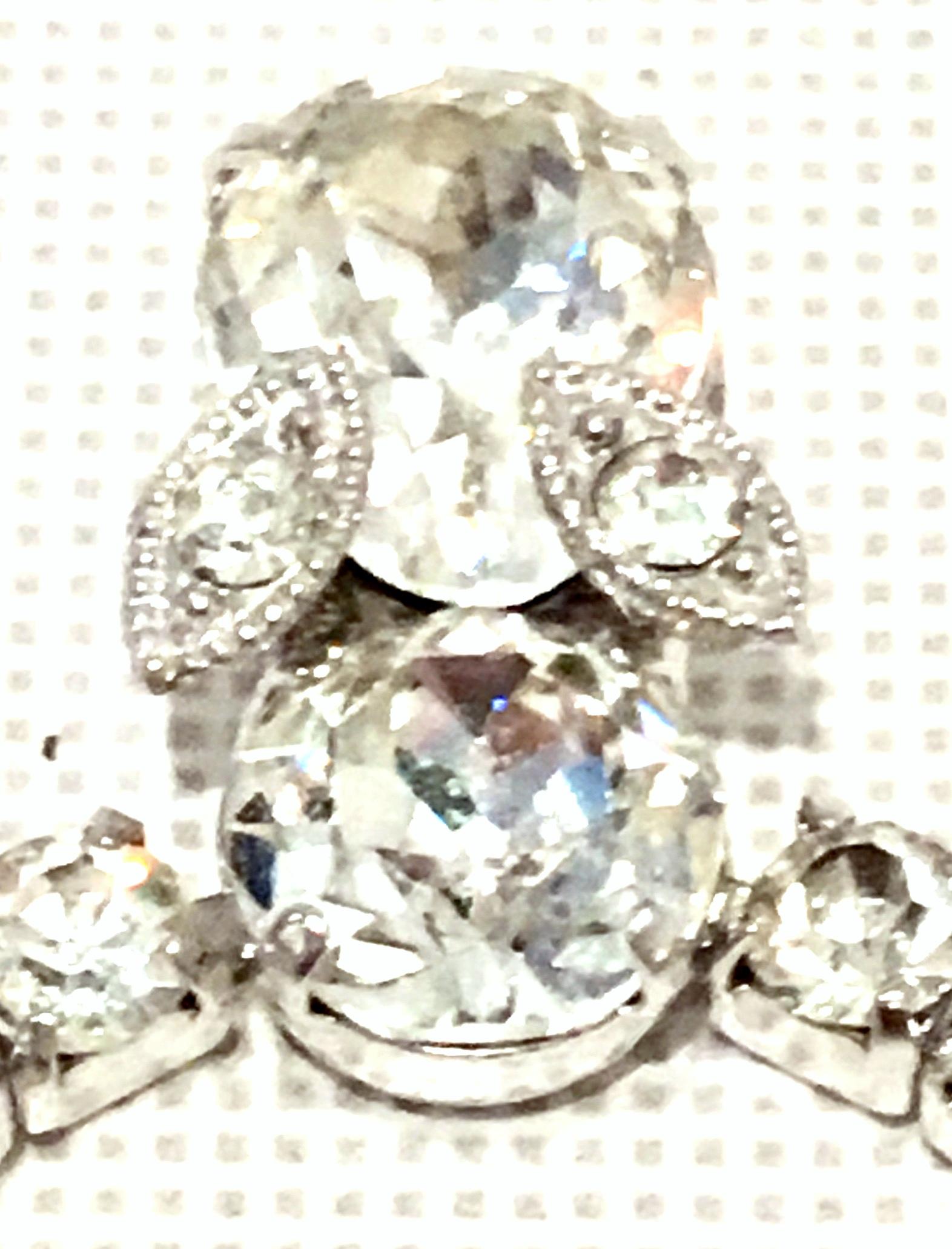 20th Century Silver & Swarovski Crystal Choker Style Necklace By, Eisenberg 3