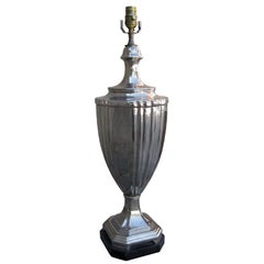 20th Century Silver Tone Urn Form Lamp