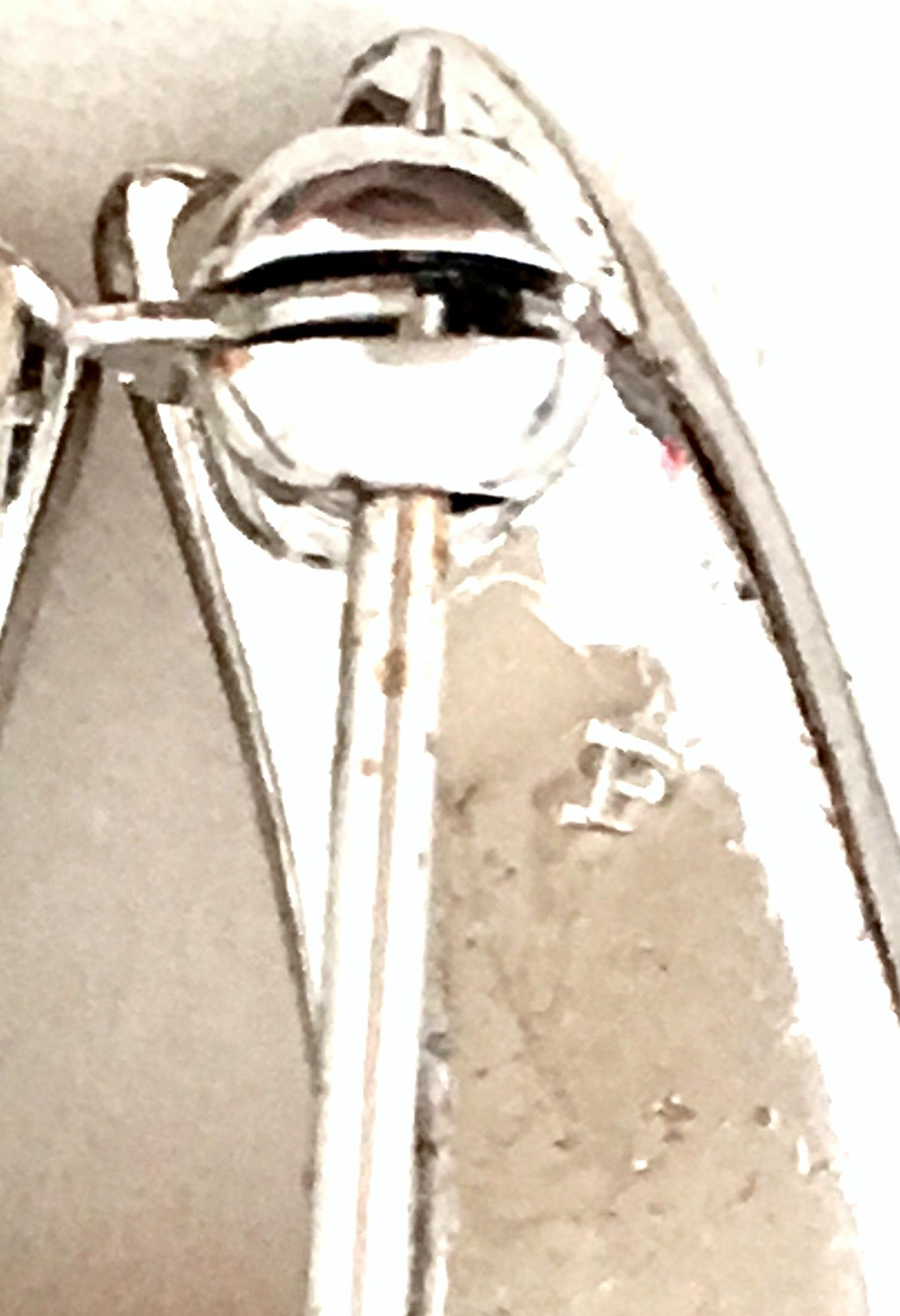 20th Century Silver Vermeil Art Glass & Enamel Singing Bird Brooch By, Boucher 10