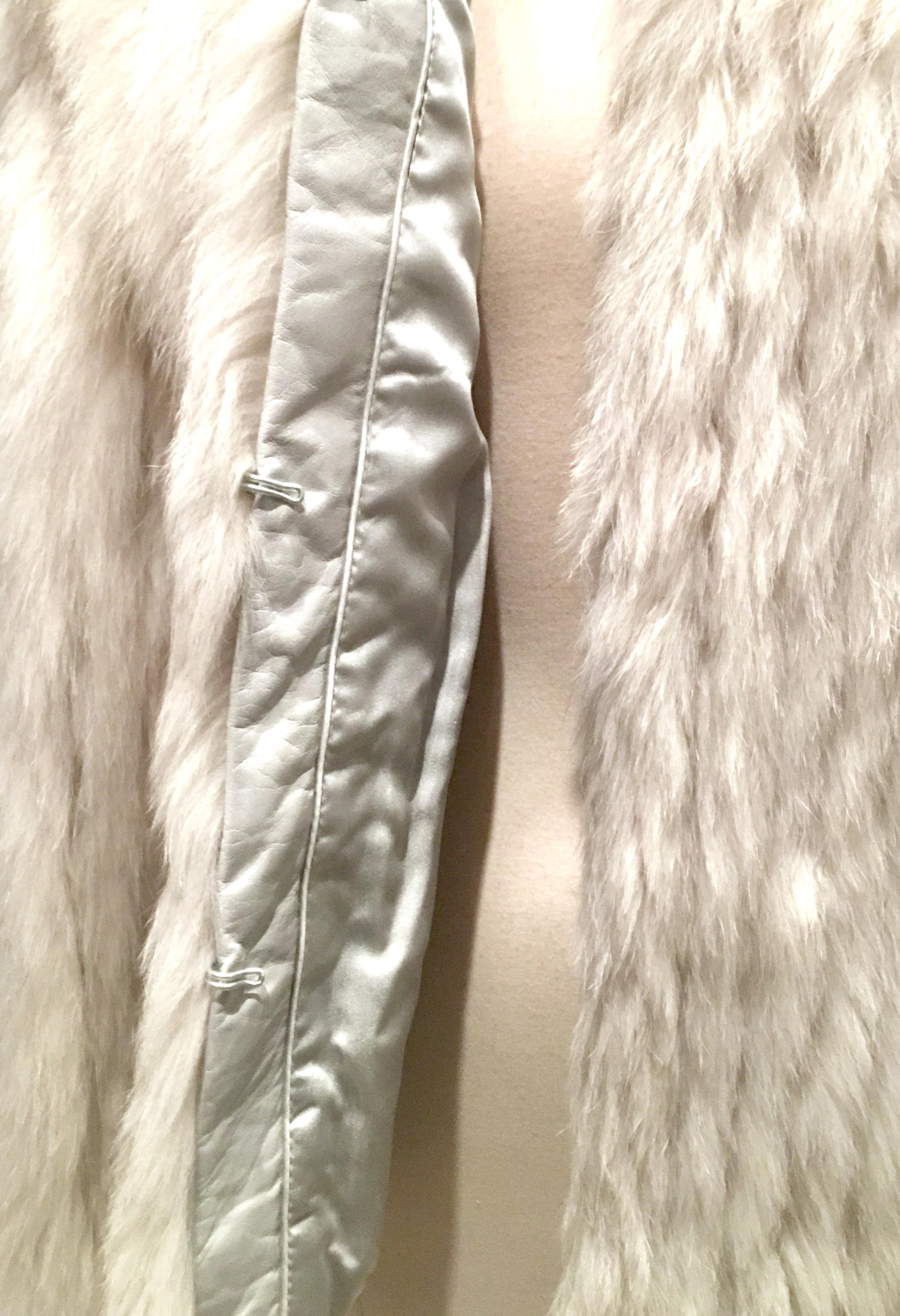 20th Century Silver Winter White Fox Fur Jacket 8