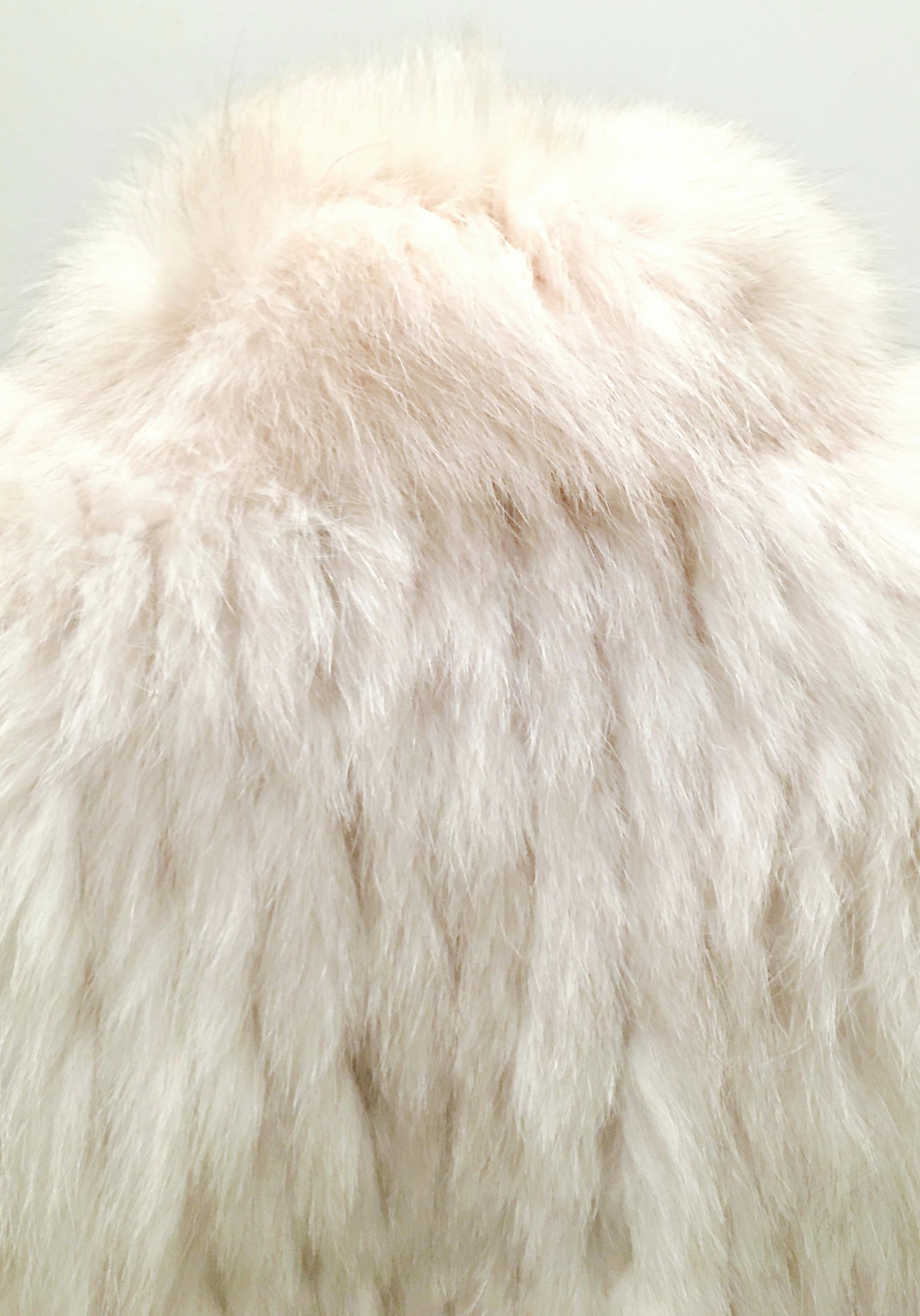 20th Century Silver Winter White Fox Fur Jacket 3