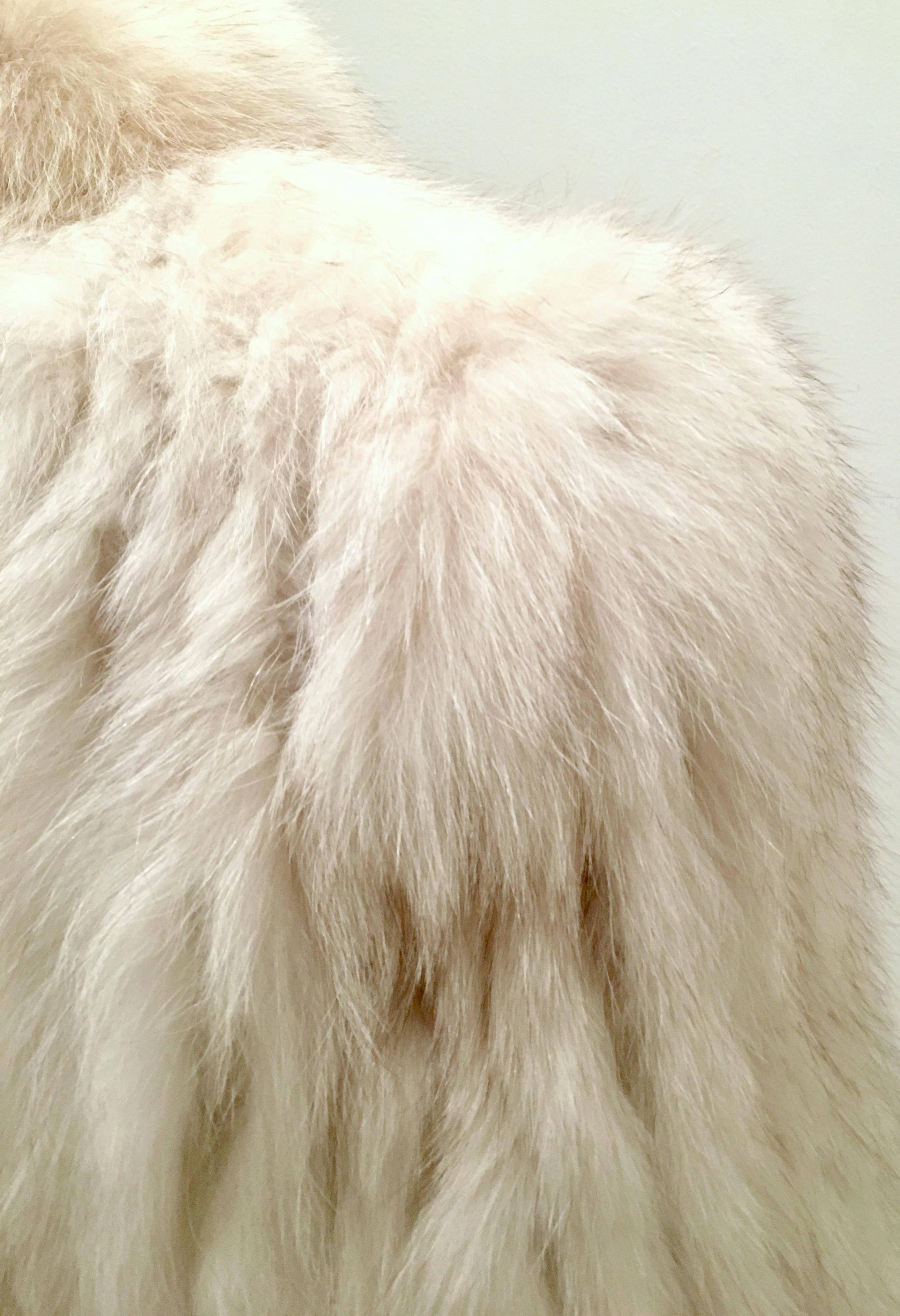 20th Century Silver Winter White Fox Fur Jacket 6