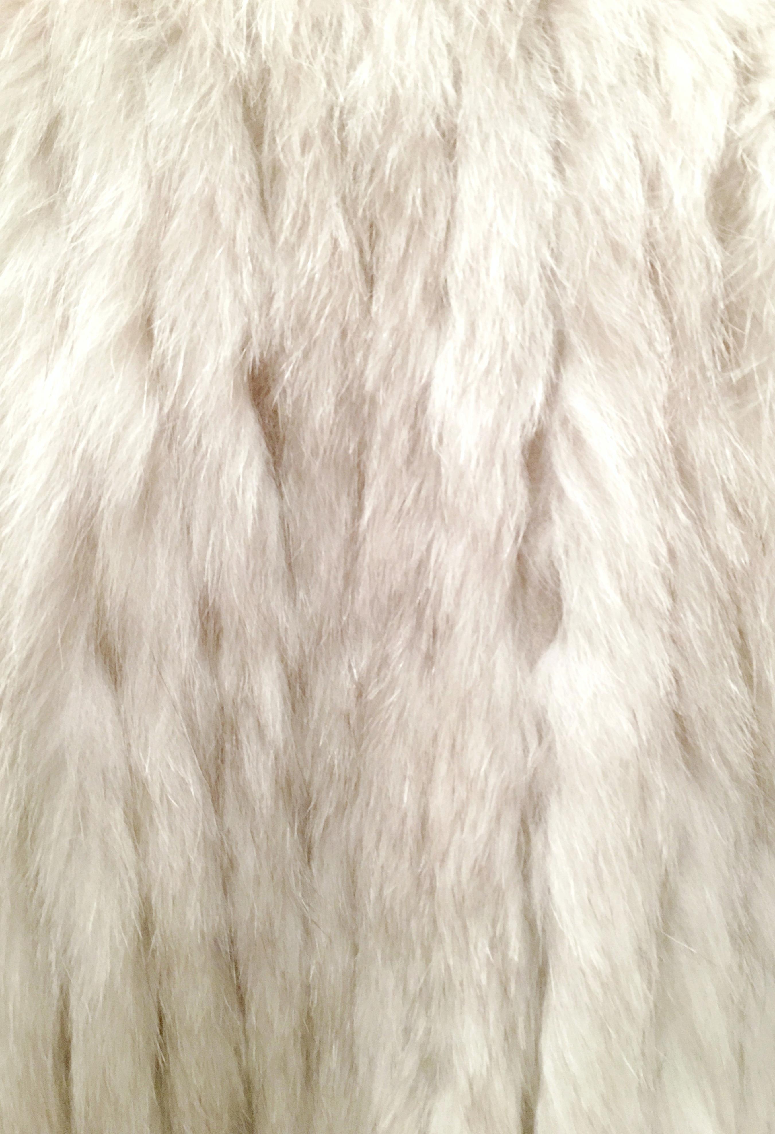 20th Century Silver Winter White Fox Fur Jacket 7
