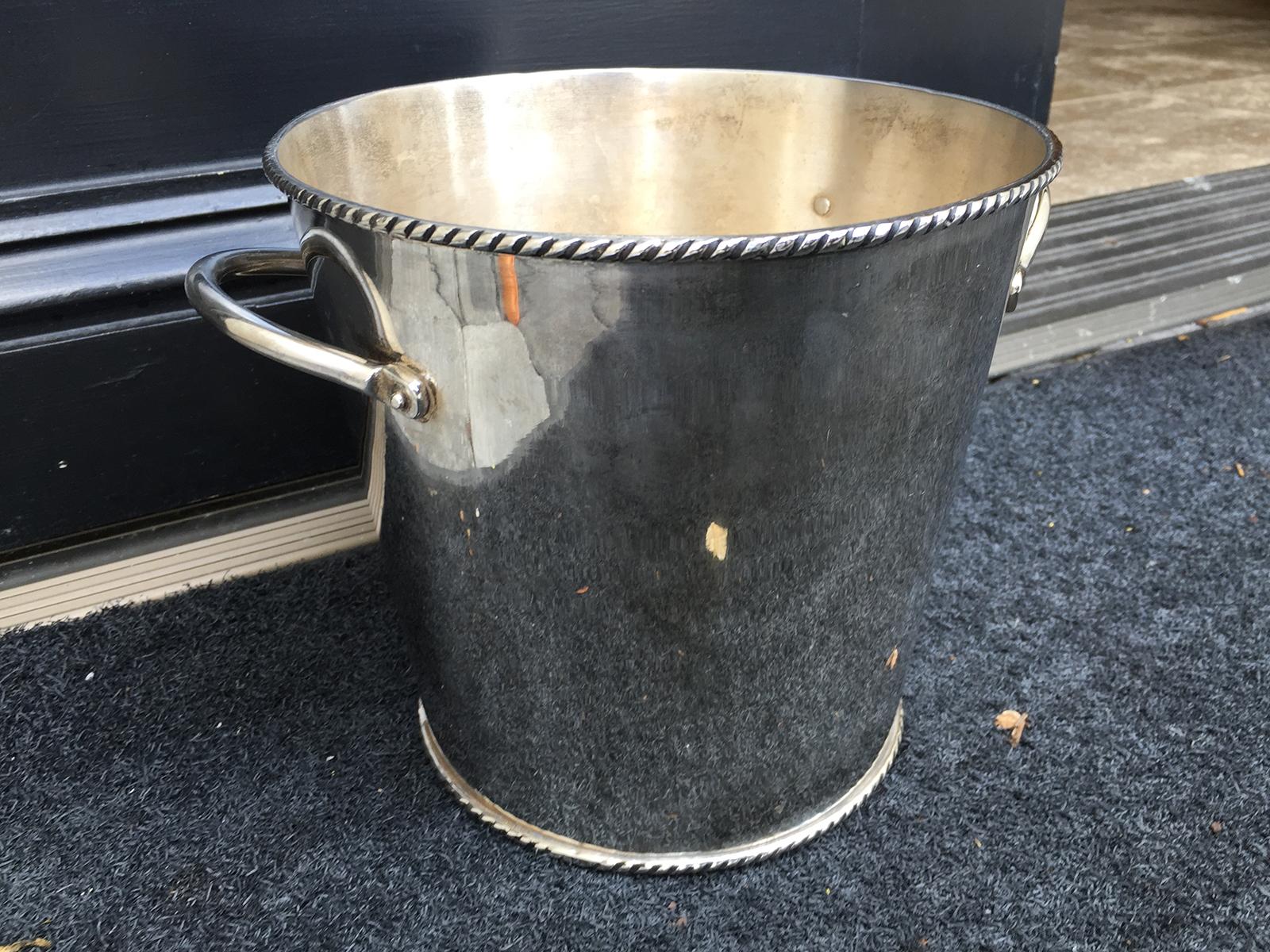 20th Century Silvered Champagne Ice Bucket 1