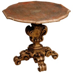 20th Century Silvered Wood Florentine Side Table, 1960